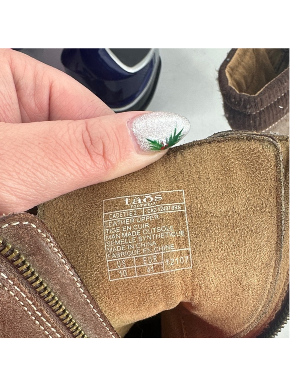 Taos boots cadette 2 Brown Leather Boots studded lace up zipper comfort sz 10 - Picture 4 of 13